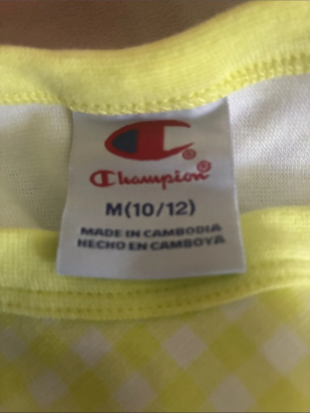 Champion Girls' High Neck Ribbed Gingham Tank Dress - Lemon Yellow M